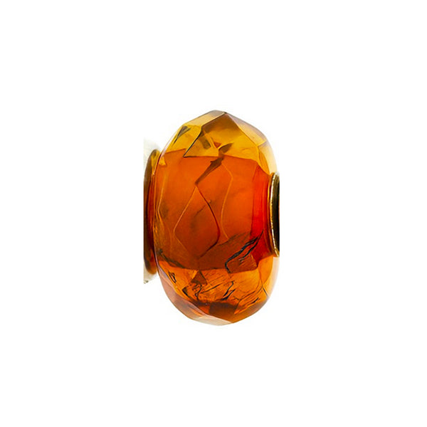 AF2025 S 8: 4. Trollbeads Retired & Special Treasures: Bead 72 TAMBE Facet Amber #01