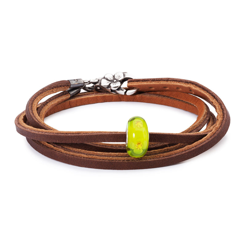 Summer Meadows Leather Bracelet, Light/Dark Brown