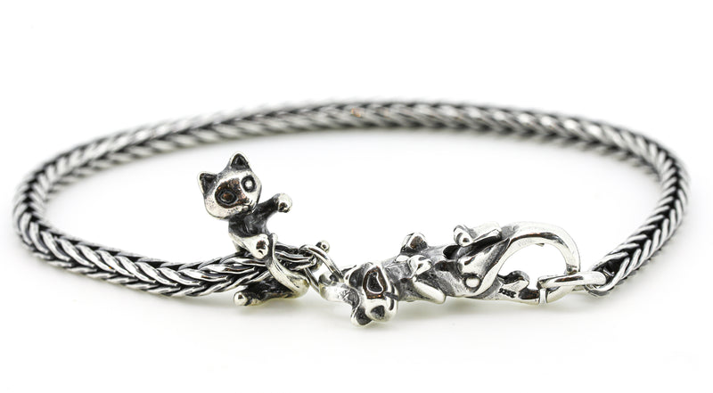 Cheerful Cat with Silver Bracelet