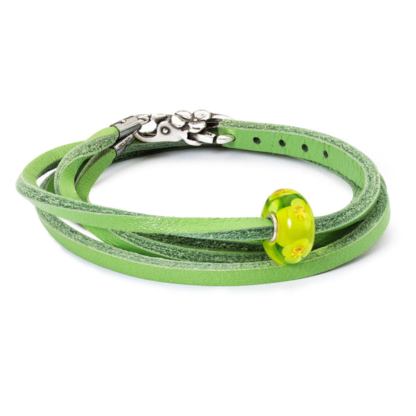 Summer Meadows Leather Bracelet, Green
