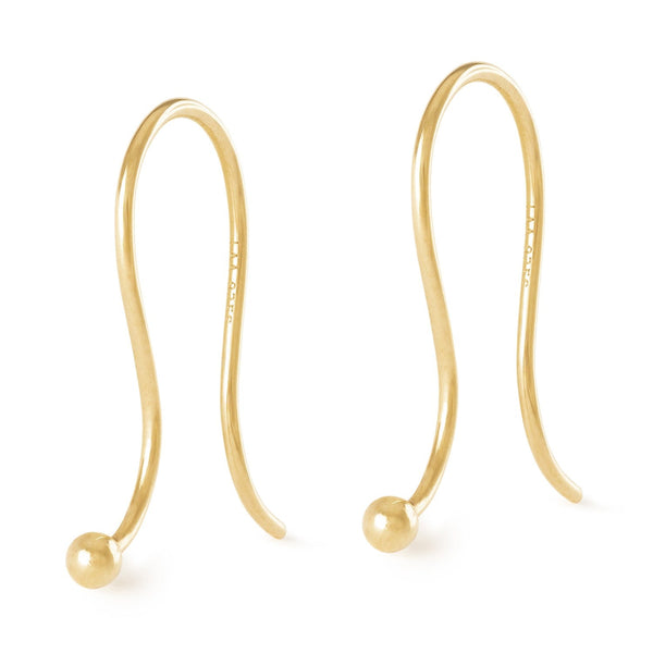 Earring Hooks, Gold Plated