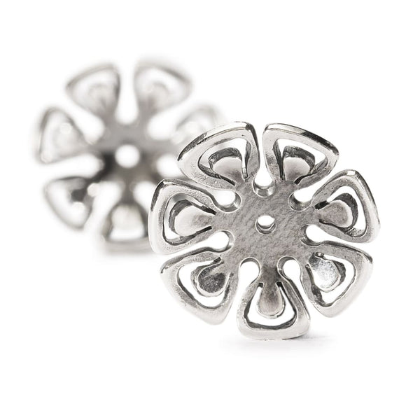 Graphic Flower Earrings with Silver Earring Hooks