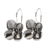 Hanging Hydrangea Earrings with Silver Earring Hooks