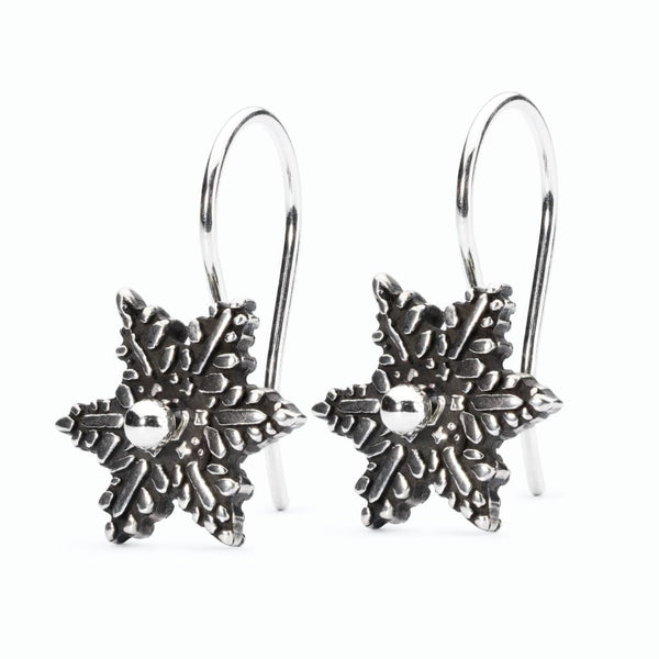 Snow Flower Earrings with Silver Earring Hooks