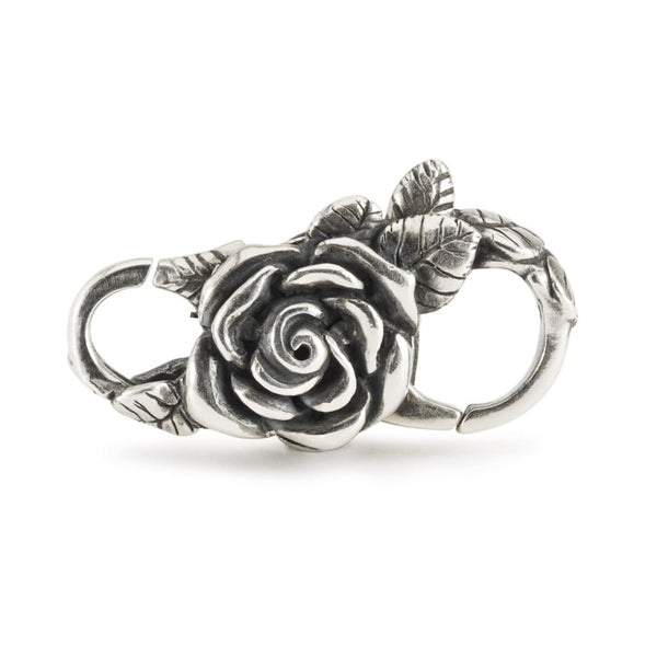 Sterling Silver Bracelet with Rose Clasp