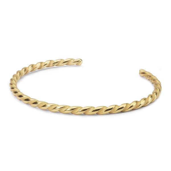 Twisted Gold Plated Bangle with 2 x Gold Spacers