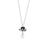 Fantasy Necklace With White Pearl Polished Silver - Fantasy