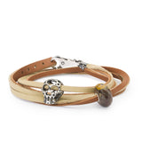 Leather Bracelet Brown/Beige - Bracelet