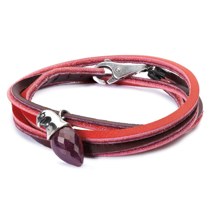 Leather Bracelet Red/Bordeaux - Bracelet