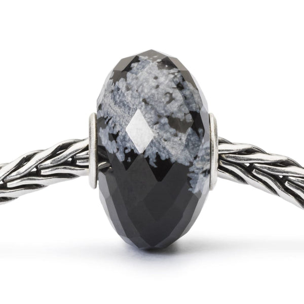 Snowflake Obsidian Facet - Bead/Link