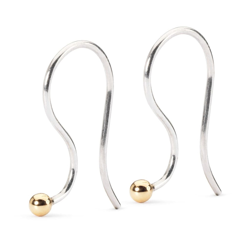 White Pearl Round Drops with Silver and Gold Hooks - BOM 